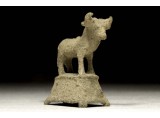 A Small Sabaean Bronze Figure of a Bull
